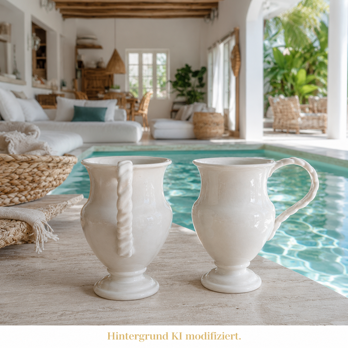 Keramik - Becher aus Steinzeug - 300 ml -  Etruskischer Kelch